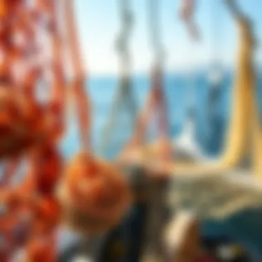 Varieties of Fishing Nets and Their Functions Different types of fishing nets displayed