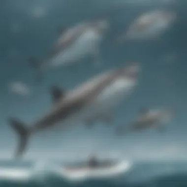 Rest and Activity Cycle of Great White Sharks Illustration showing the rest and activity cycle of a great white shark