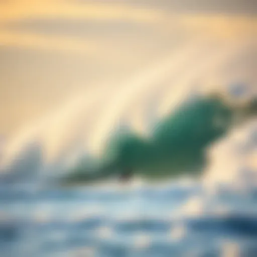 A breathtaking view of The Wedge showcasing its powerful waves.