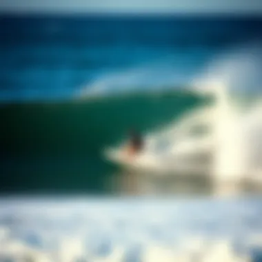 Mastering the Art of Surfing The Wedge A surfer expertly navigating the challenging waves at The Wedge.