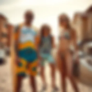 A juxtaposition of traditional surf wear and modern high-fashion pieces