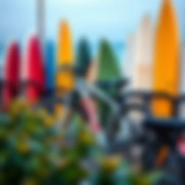 Bike Racks for Longboard Surfboards An array of bike racks designed specifically for transporting longboard surfboards