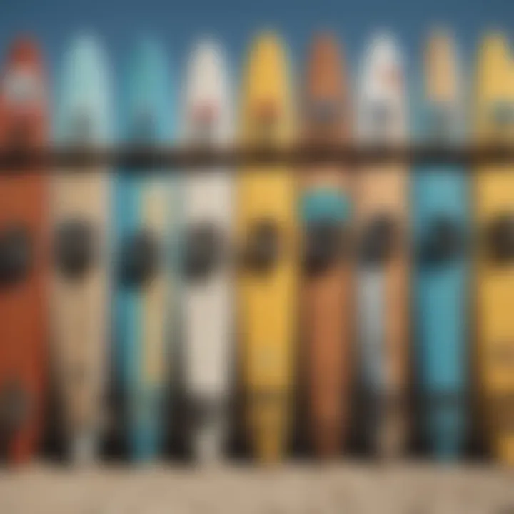 Different types of locking paddle board racks displayed side by side