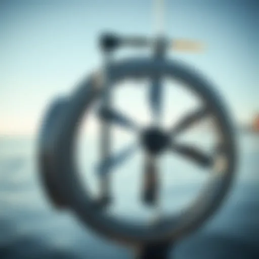 Innovative mechanical anemometer design showcasing wind measurement