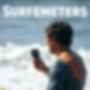 Surfer utilizing wind data for optimal surfing conditions