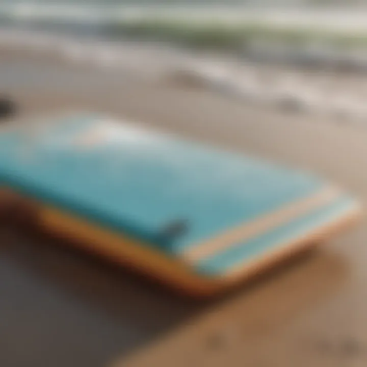 Close-up of boogie board materials highlighting durability and design