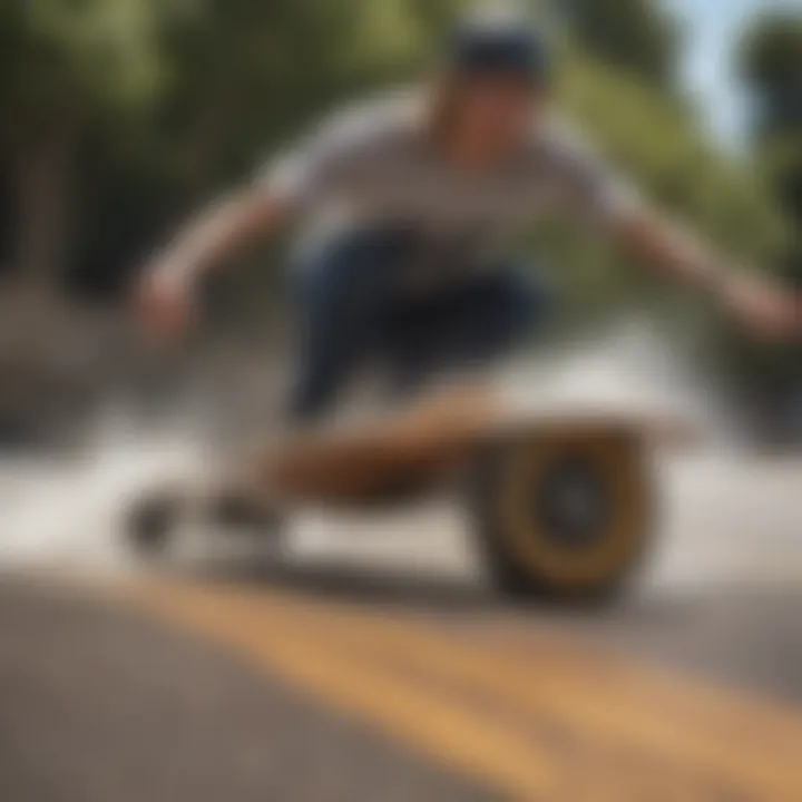 Graphic demonstrating the physics of sliding on longboards