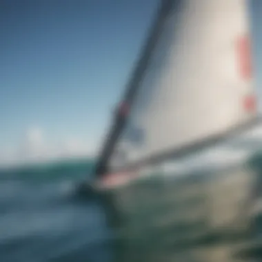 Sail Trim for Enhanced Performance Close-up of sail trim adjustments enhancing surfing performance