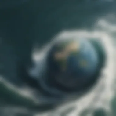 The Earth's Rotation and Tidal Patterns Diagram showing the Earth's rotation and its effect on tides
