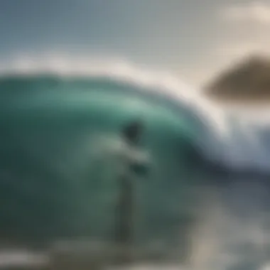 Surfers enjoying the waves influenced by tidal changes