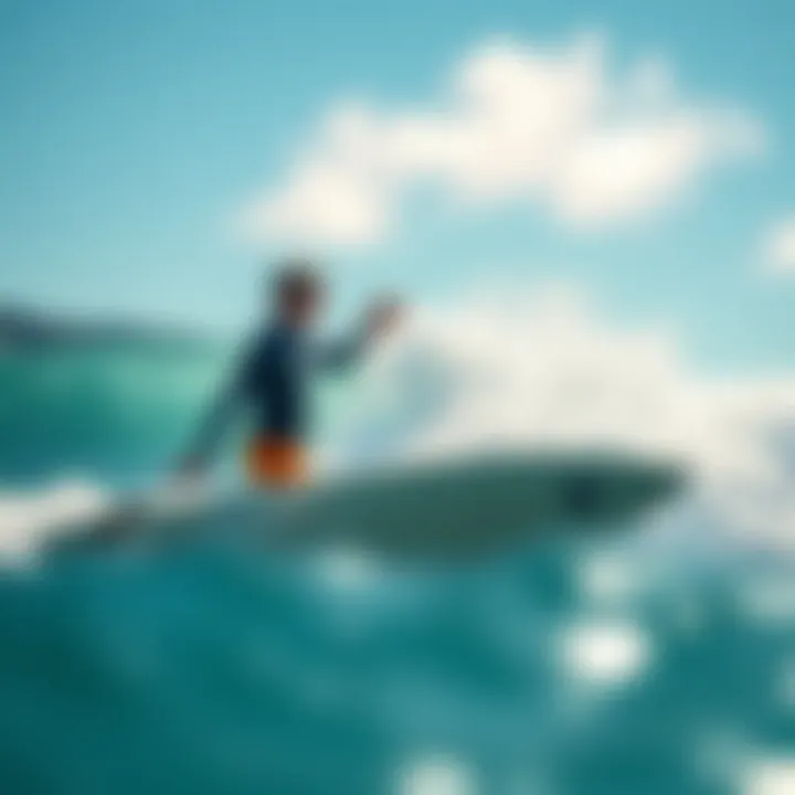 Evaluating Wind Conditions for Optimal Surfing Surfer observing wind conditions before hitting the waves