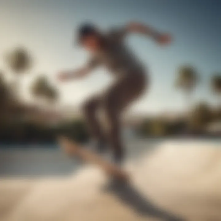 A skateboarder showcasing tricks in Vans apparel, representing a crossover of cultures.