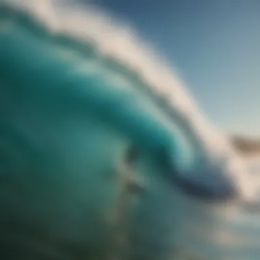 The Essence of Surfing: An Iconic Wave A vibrant vintage surf poster showcasing an iconic wave