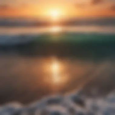 Serene Ocean Sunset A serene ocean view at sunset, reflecting the vibrant colors in the water.