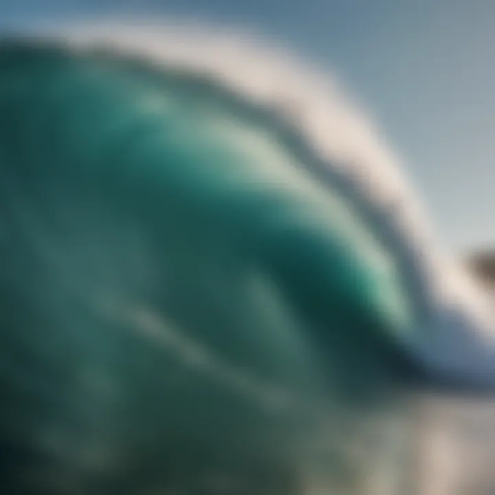 An overview of wave dynamics created by a boat.